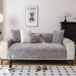 PACK DE 5 FUNDAS PARA SOFA CON DISEÑO H4 GRIS CLARO