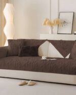 PACK DE 5 FUNDAS PARA SOFA CON DISEÑO H1 CAFÉ - Imagen 2