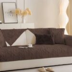 PACK DE 5 FUNDAS PARA SOFA CON DISEÑO H1 CAFÉ
