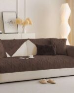 PACK DE 5 FUNDAS PARA SOFA CON DISEÑO H1 CAFÉ