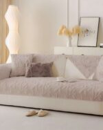 PACK DE 5 FUNDAS PARA SOFA CON DISEÑO H3 BEIGE - Imagen 2