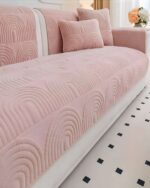 PACK DE 5 FUNDAS PARA SOFA CON DISEÑO J5 ROSA - Imagen 2