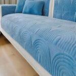 PACK DE 5 FUNDAS PARA SOFA CON DISEÑO J4 CELESTE