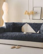 PACK DE 5 FUNDAS PARA SOFA CON DISEÑO H5 GRIS OSCURO - Imagen 2
