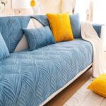 PACK DE 5 FUNDAS PARA SOFA CON DISEÑO G4 CELESTE