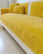 PACK DE 5 FUNDAS PARA SOFA CON DISEÑO J6 AMARILLO - Imagen 2