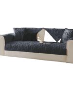 PACK DE 5 FUNDAS PARA SOFA CON DISEÑO H5 GRIS OSCURO - Imagen 4