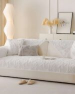 PACK DE 5 FUNDAS PARA SOFA CON DISEÑO H2 BLANCO