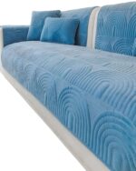 PACK DE 5 FUNDAS PARA SOFA CON DISEÑO J4 CELESTE - Imagen 3