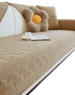 PACK DE 5 FUNDAS PARA SOFA CON DISEÑO F3 BEIGE - Imagen 4