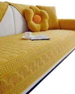 PACK DE 5 FUNDAS PARA SOFA CON DISEÑO F4 AMARILLO - Imagen 4