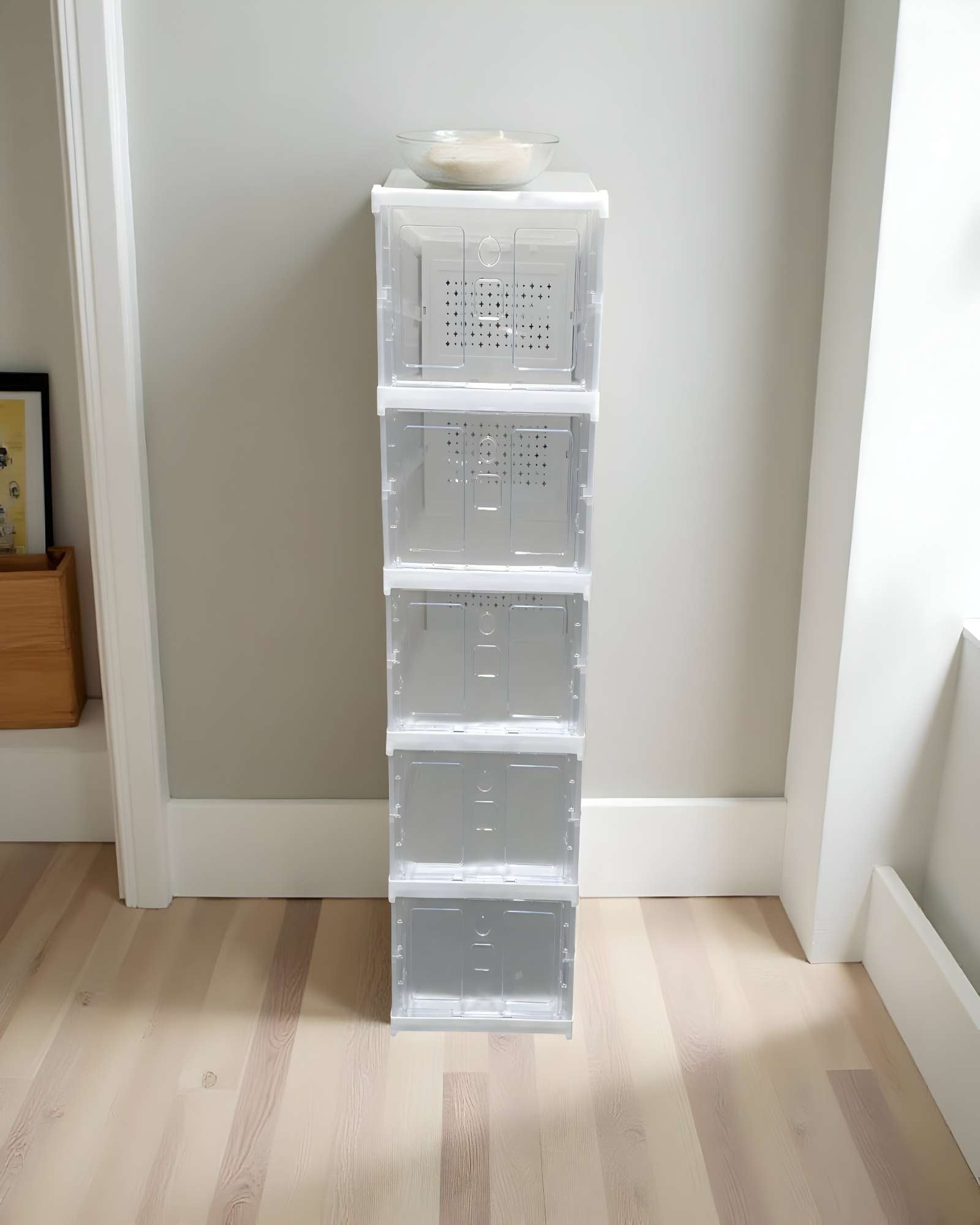 evhXbW.jpg ORGANIZADOR DE ZAPATOS 5 NIVELES PLEGABLE - Imagen 1