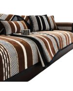 PACK DE 5 FUNDAS PARA SOFA CON DISEÑO R2 CAFÉ - Imagen 3