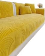 PACK DE 5 FUNDAS PARA SOFA CON DISEÑO J6 AMARILLO - Imagen 4