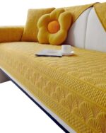 PACK DE 5 FUNDAS PARA SOFA CON DISEÑO F4 AMARILLO - Imagen 3