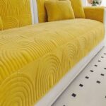 PACK DE 5 FUNDAS PARA SOFA CON DISEÑO J6 AMARILLO