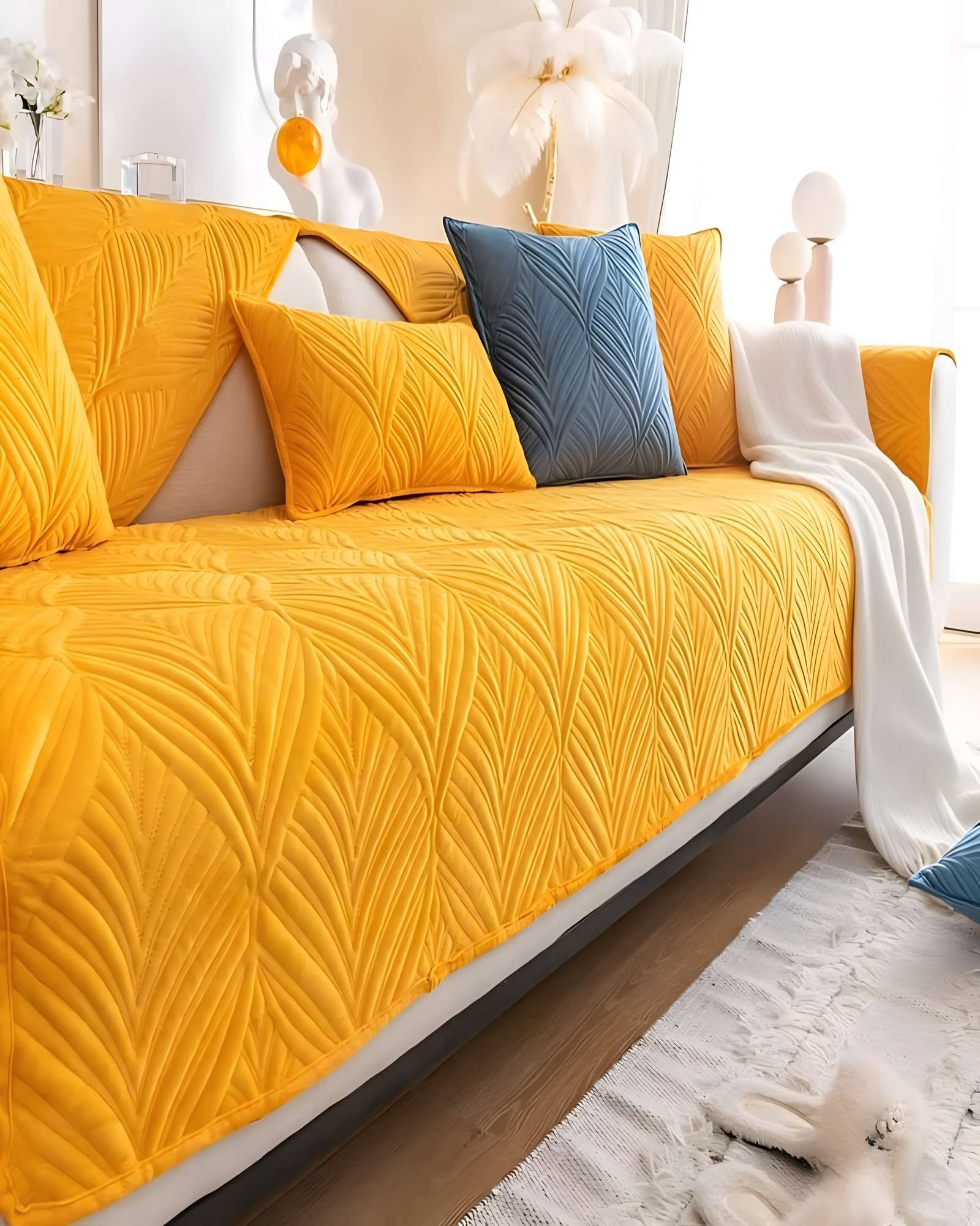 y5L9ry.jpg PACK DE 5 FUNDAS PARA SOFA CON DISEÑO G5 AMARILLO - Imagen 1